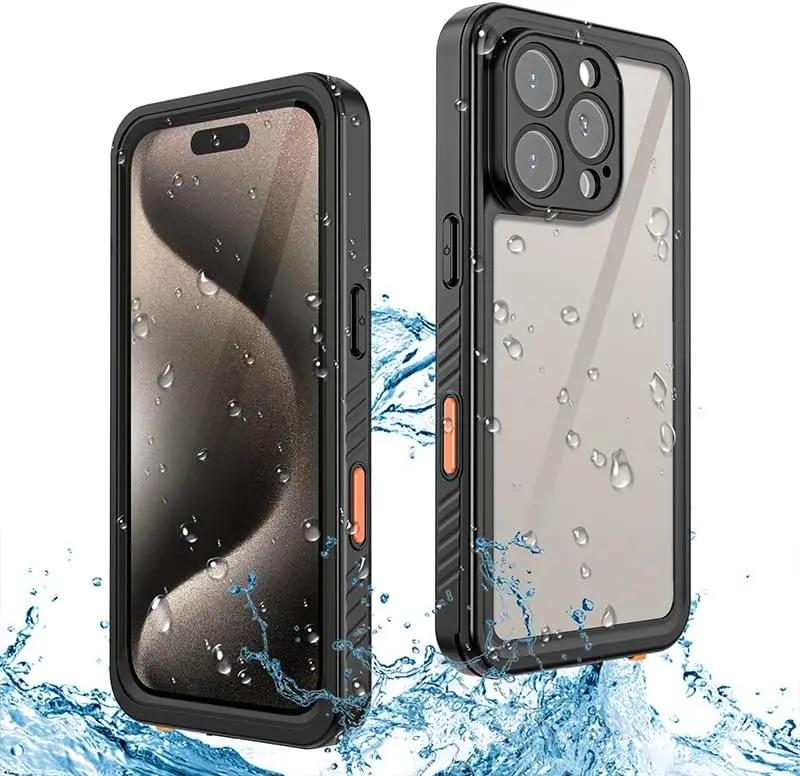 

For IPhone Air 17 16e 16 15 14 Plus 13 Pro Max IP68 Waterproof Case Underwater Clear Cover Diving Swim Shockproof Screen Protect iPhone 15 Plus чорний