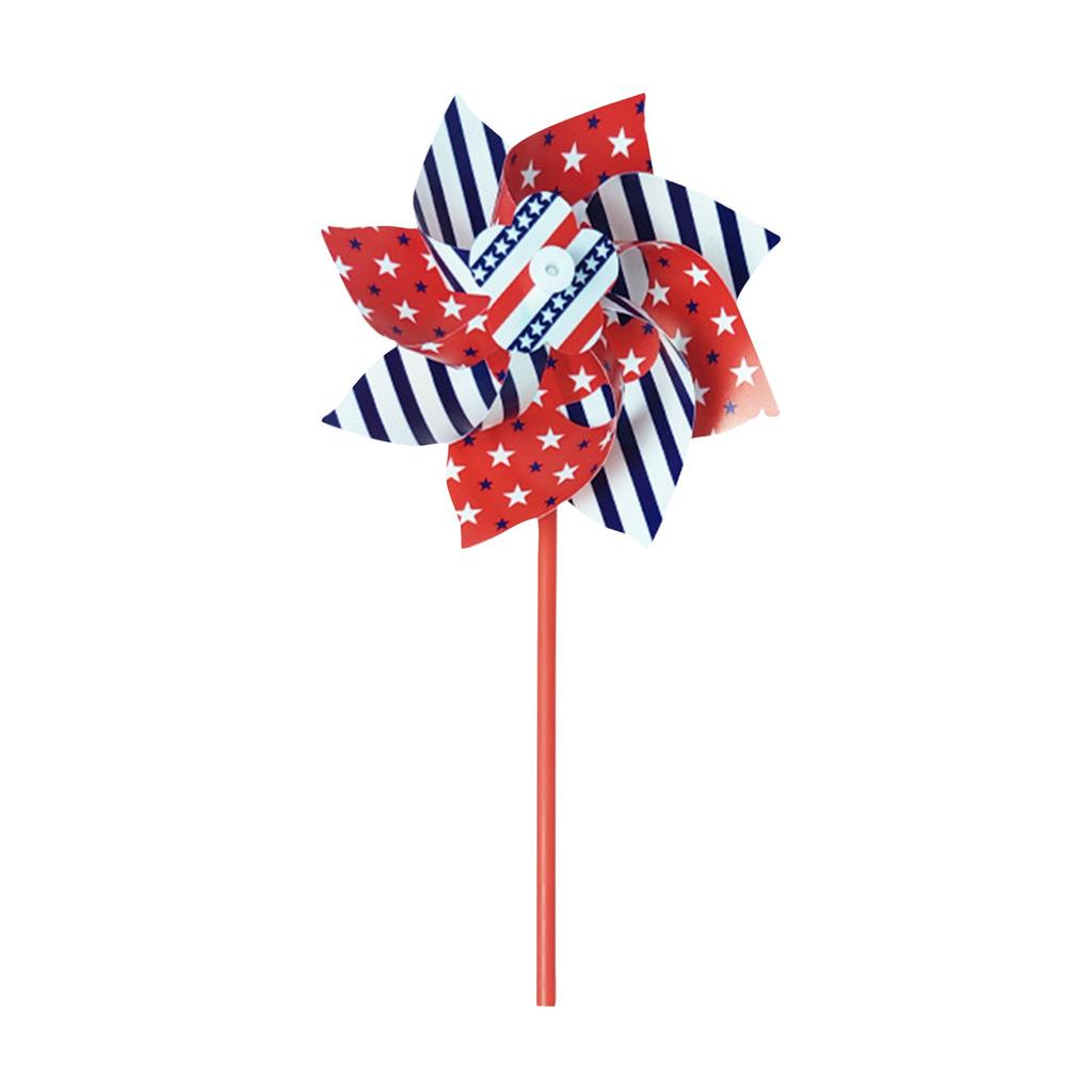 10 Pack Pinwheels Patriotic Decorations, American Flag Stick Wind Spinners With Stake For Independence Day, Memorial Day Julys Of 4th Party Supplies