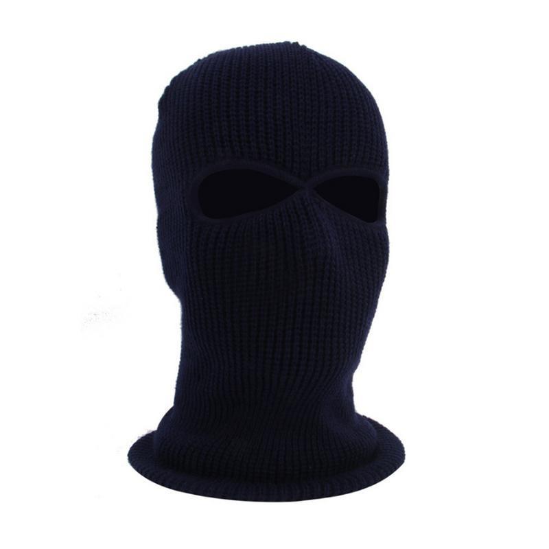 Two-hole ingot needle battle game, special battle winter skiing cold protection hood mask, men's and women's hats winter
