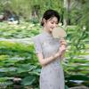 Gray mother national style new Chinese daily Suzhou long cheongsam improved young 1011 new women's high sense