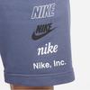 Nike Letter Print Drawstring Straight-Leg Shorts Men Bottoms Blue FB8831-491