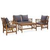 Day and Night - Day and Night Garden Furniture 4 Pieces with Cushions Solid Acacia Wood