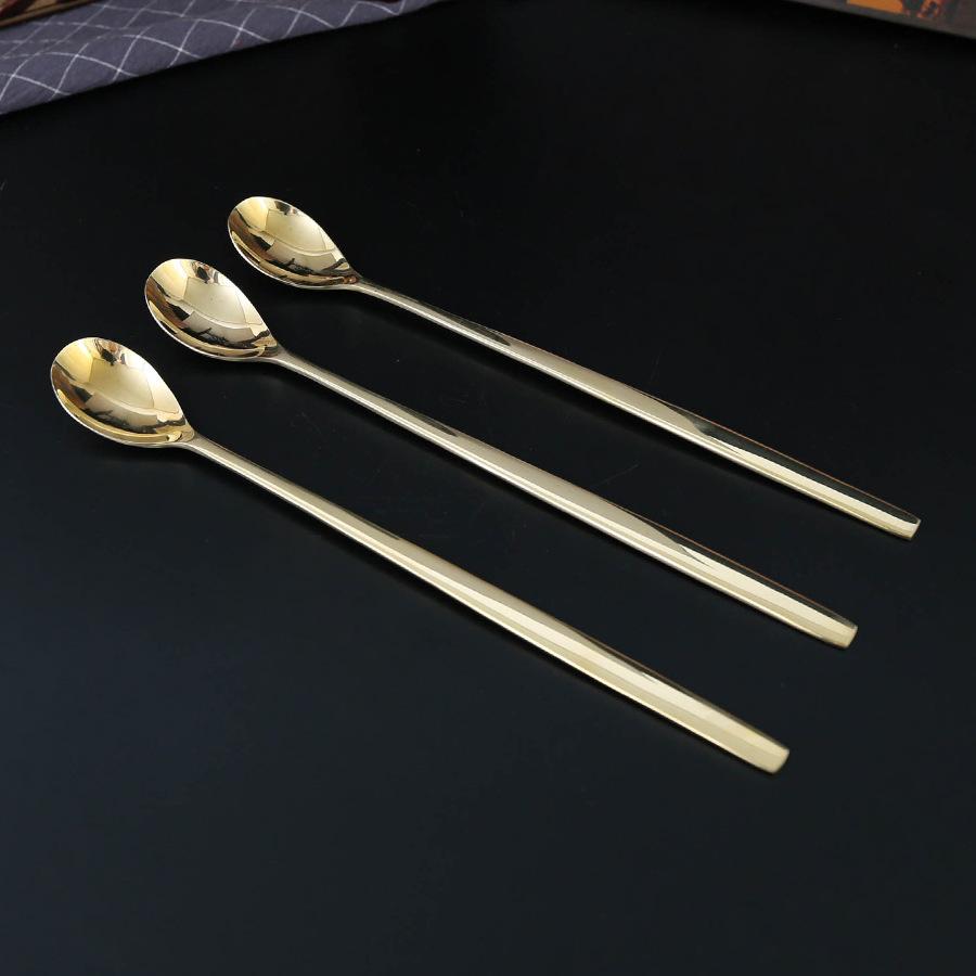 Solid Brass Spoon Household Thickened Long Spoon Rice Spoon Stirring Spoon Dessert Spoon
