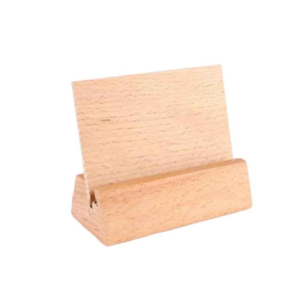 Natural Wooden Desk Calendar Holder 12-21 CM Game Cards Stand  For Office Home Desktop