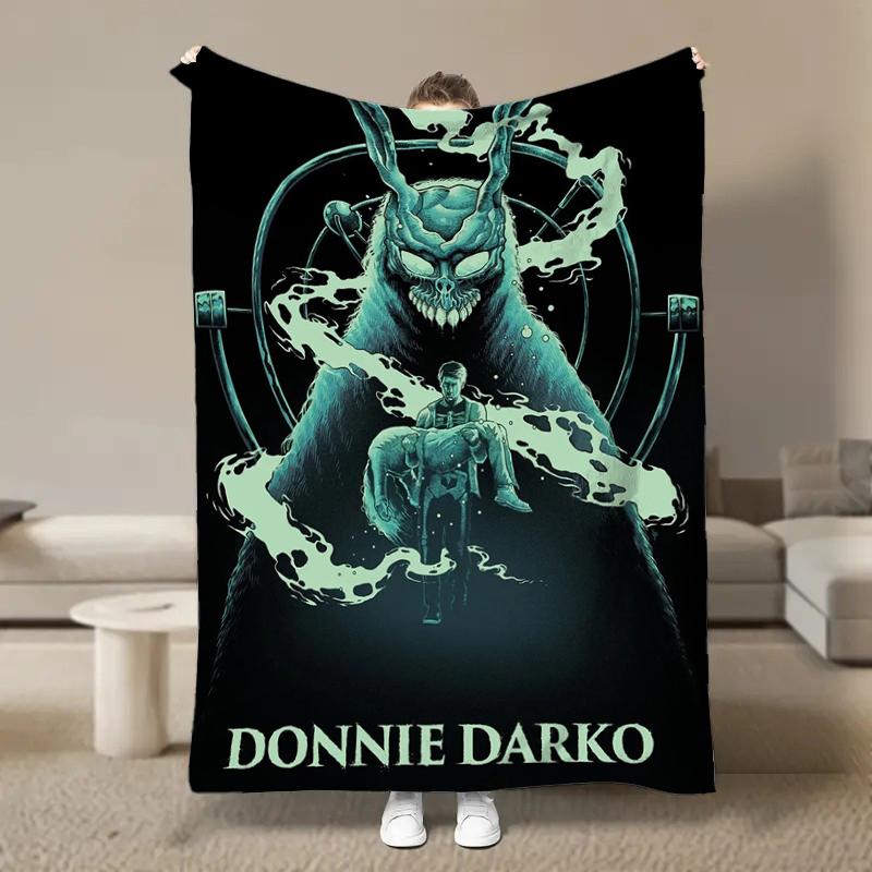 Coperta di Flanella Classico Film Horror Donnie-Darko Morbida per Bambini e Adulti Copriletto Peluche per Divano Plaid Coperta Pranzo per Divano Letto