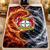 Flannel BlanketBayer Leverkusen Football Warm Soft Throw Blanket for Indoor Sofa Bed Living Room Use