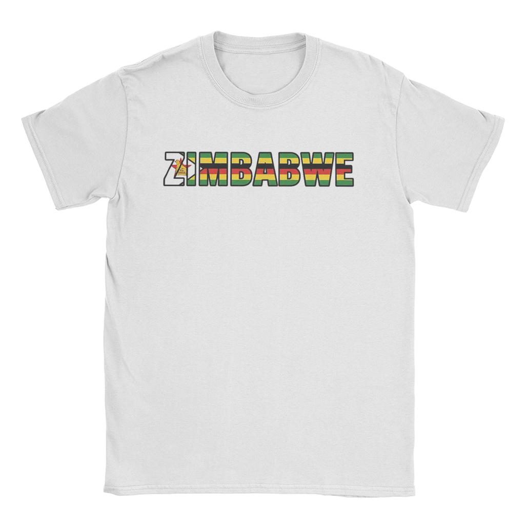 Coat of Arms of Zimbabwe Unisex Women T Shirts Unique Tee Shirt Short Sleeve Crewneck TShirt Pure Cotton Gift Idea Clothes
