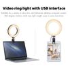 6'' Ring Light for Laptop, Computer Clip Video Fill Light Conference Ring Beauty Live Light  for
