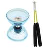 Three-light Diabolo Juggling With Sticks And Ropes Blue