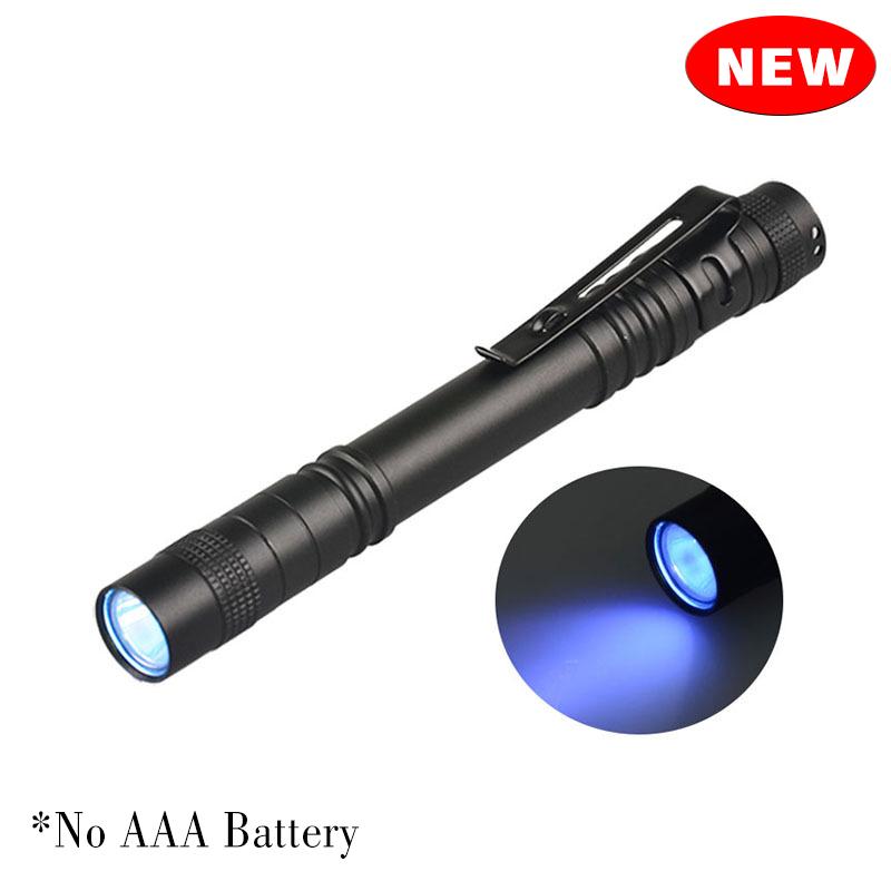 LED UV Light 365nm Mini Ultraviolet Light Portable Pet Urine Stains Detector Waterproof LED Handheld Flashlight With Pen Clip