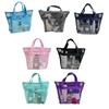 Beach Bag Swimming Bag Bathroom Tote Transparent Mesh Bag Eye Pattern Deco