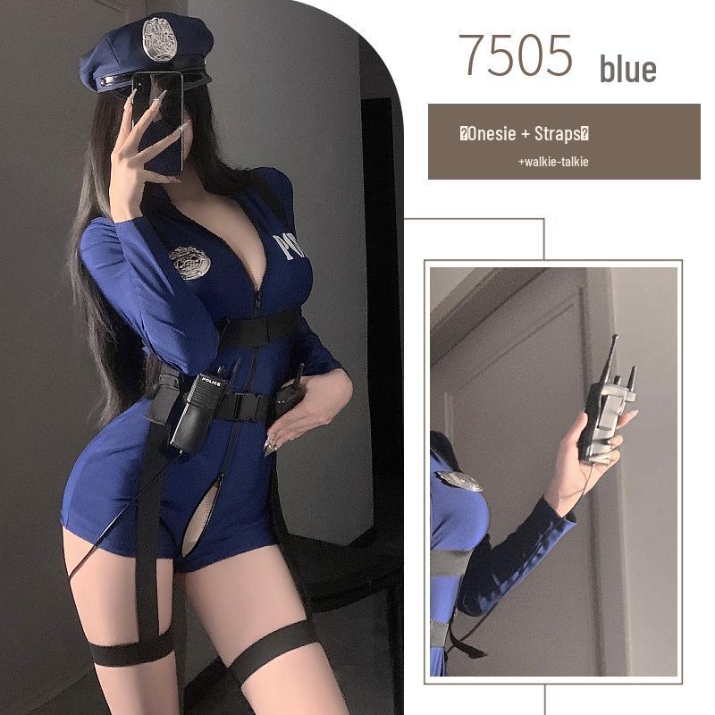 Play Sexy Lingerie Role Policewoman Set 7505 Temptation Cosplay Opencrotch Bodysuit