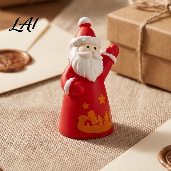 Holiday Car Dashboard Decor 2Pcs Mini Christmas Figurine Santa Claus Snowman Dolls DIY Accessories for Micro Miniature Figures Landscape Dollhouse