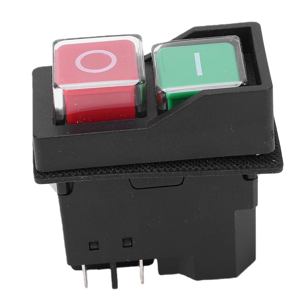 Electromagnetic Push Button Switch 16A 4 Pin Water Proof Emergency Stop Push Button Switch for Electrical Panel Power