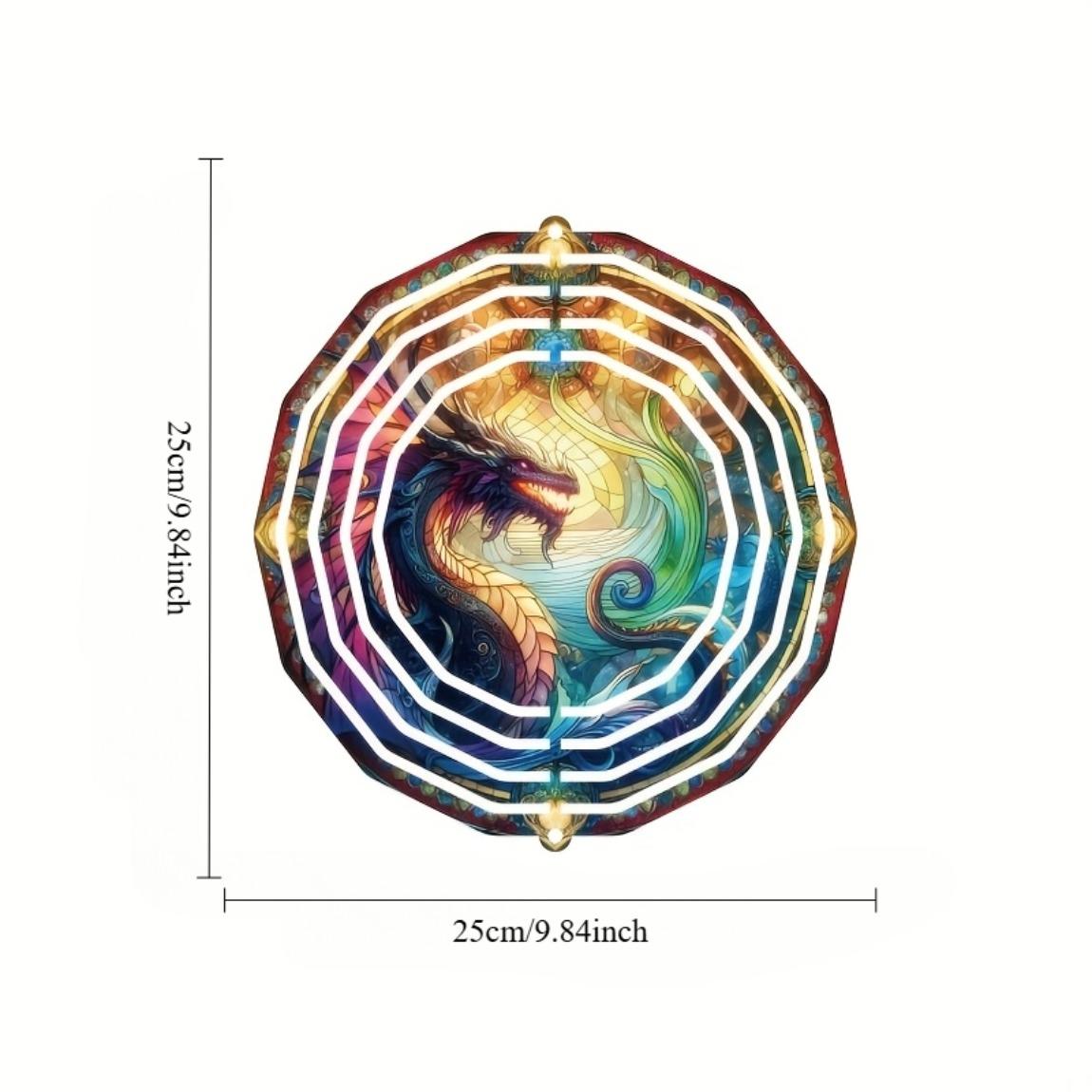 

Металлический 3D Дракон Колокольчик Ветра Уличный Садовый Декор Устойчивое к Погоде Подвесное Украшение для Патио Двора Дома Не Требуется Электричество