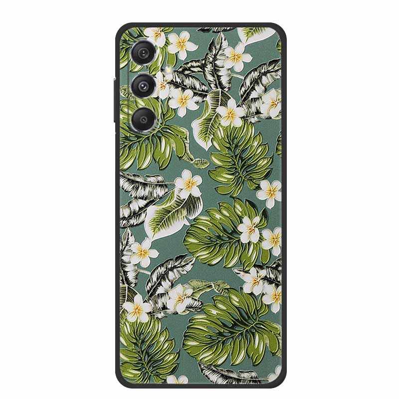 3D Emboss Case For Samsung Galaxy S25 FE Case Flowers Black Silicone Soft Back Cover For Samsung S25 Plus M36 Phone Case Shell