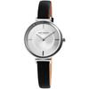 Montre Femme - Sophia - Acier Inoxydable 32 Mm - Bracelet Cuir Noir - Étanchéité 3 ATM