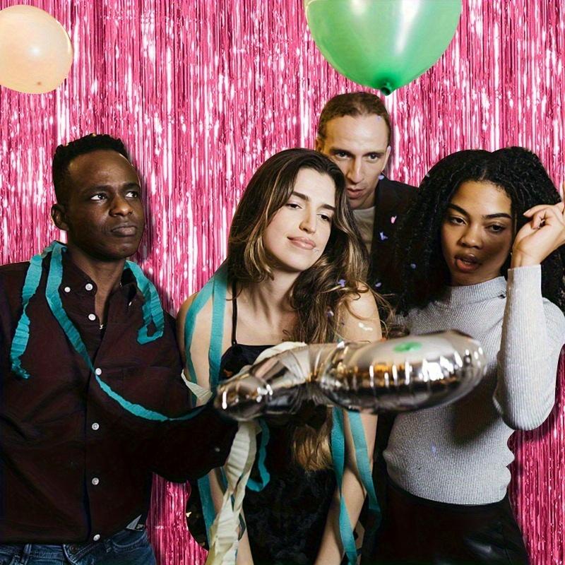 1/2/3pcs Pink Rain Curtain Sparkling Backdrop Party Background Decoration Photography Props Wedding Birthday Party Decorations