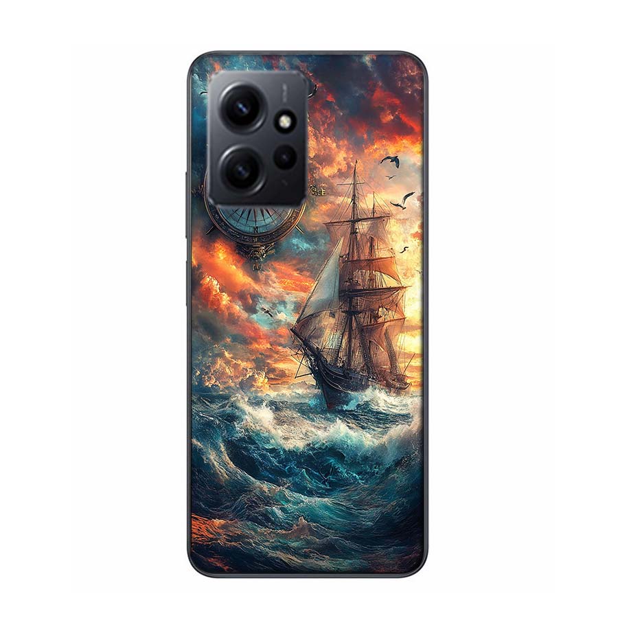 Compass Map Voyage Phone Case For Redmi 12 13C 12C 15C 9 10 10C Note 13 Pro Plus 14 15 Pro 9T 9C 9A TPU Soft Cover Clear Cell Ca