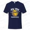 Pew Pew Madafakas Men's T-shirts Cute Chick Funny Graphic Tops Summer Short Sleeve Tees Trendy Streetwear Male Oversized Clothes