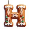 Child Safe Acrylic Christmas Letter Ornament Gingerbreads Homes Decors For Car Homes Decoration Holiday Party Accessory