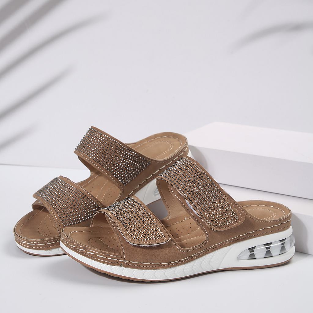 Fashion 2025 New Women's Summer Fashionable versatile Non-Slip Sandals Women's Wedge Lightweight breathable Outdoor Slipper Footwear