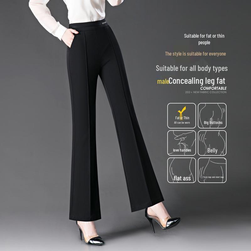 High Waist Slimming Bootcut Pants for Middle-Aged Women – 2025 Spring Collection