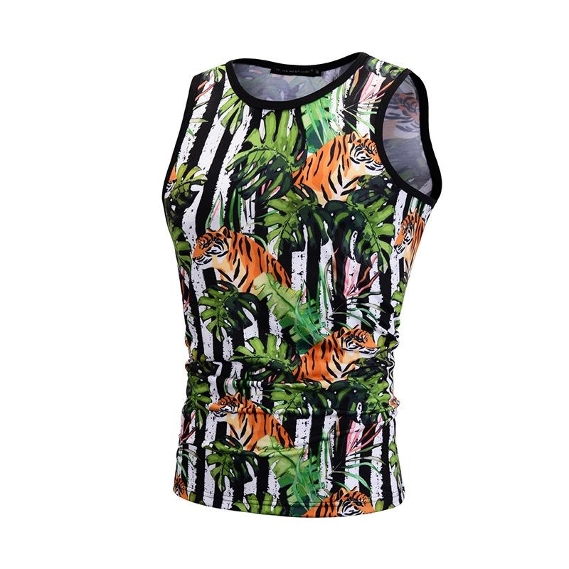 Mens 3d Printed Tank Top With Premium Quality Polyester For Summer Gym Fitness