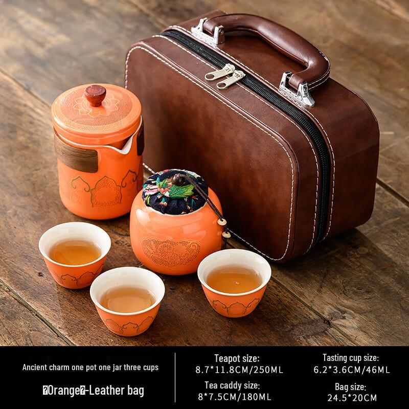 Portable Ceramic Kung Fu Travel Tea Set