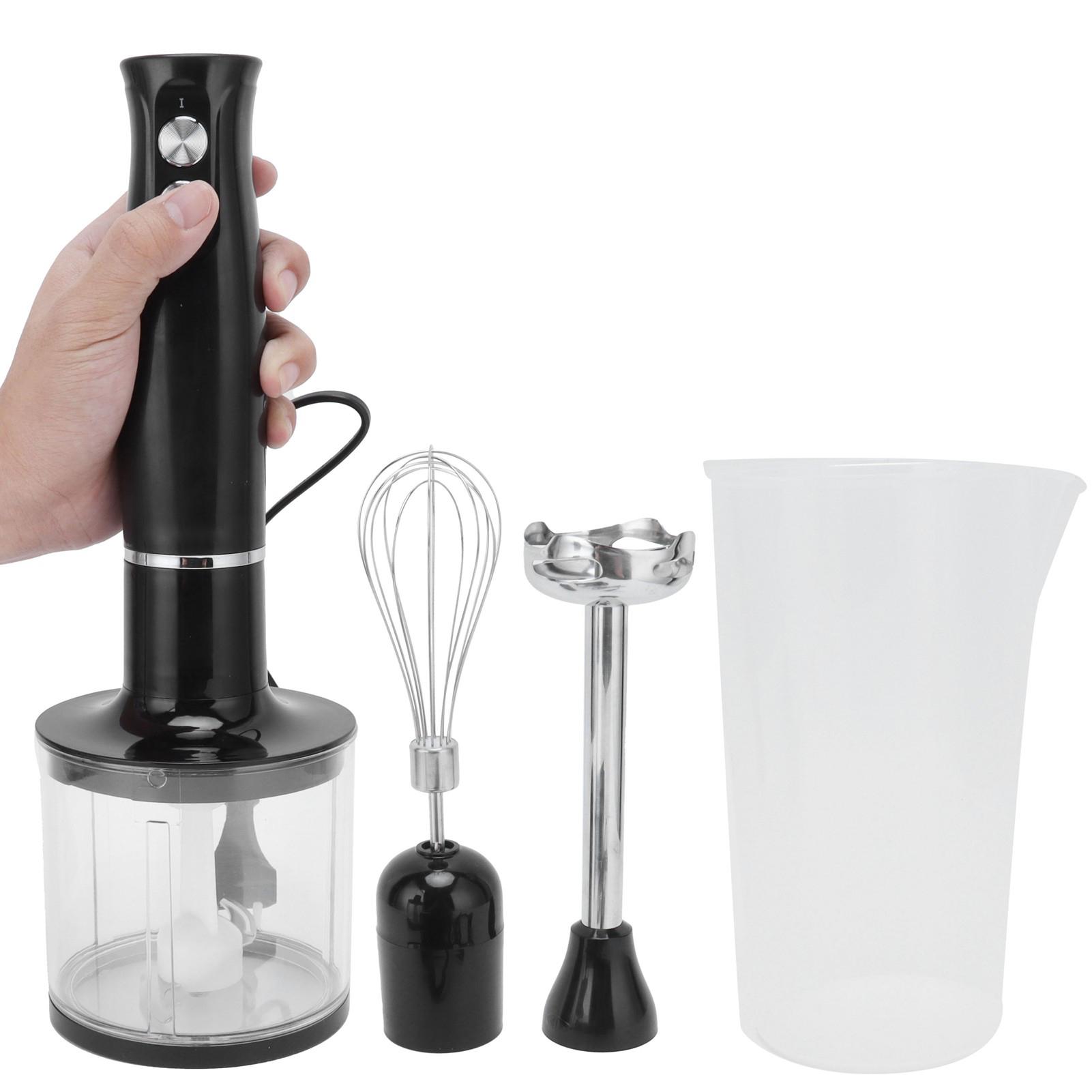 

Электрический блендер 4 в 1 мощностью 500 Вт, кухонный комбайн, венчик для яиц, миксер, соковыжималка, мясорубка, вилка европейского стандарта 220 В EU чёрный