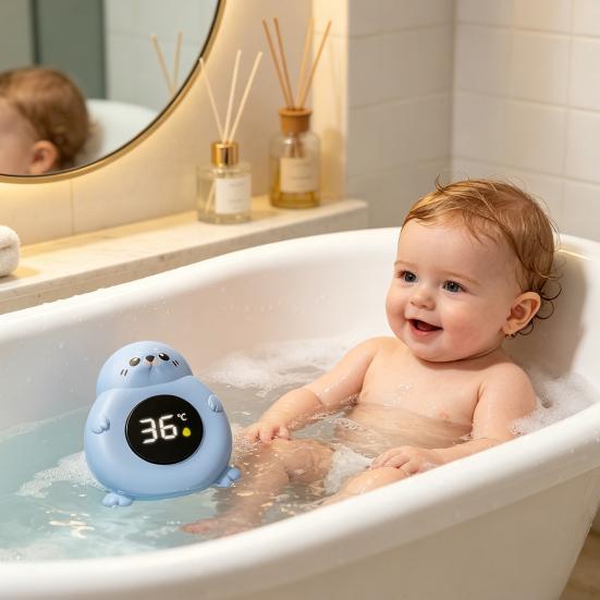 Babyparty Thermometer Sofortablesung LED Digitalanzeige Wassertemperaturthermometer Genaues Badewannenarmatur Temperatur