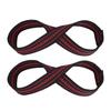 Soft Nylon and Spandex Figure 8 Weight Lifting Straps Gym Training Support Hand Protective Sleeves (M)