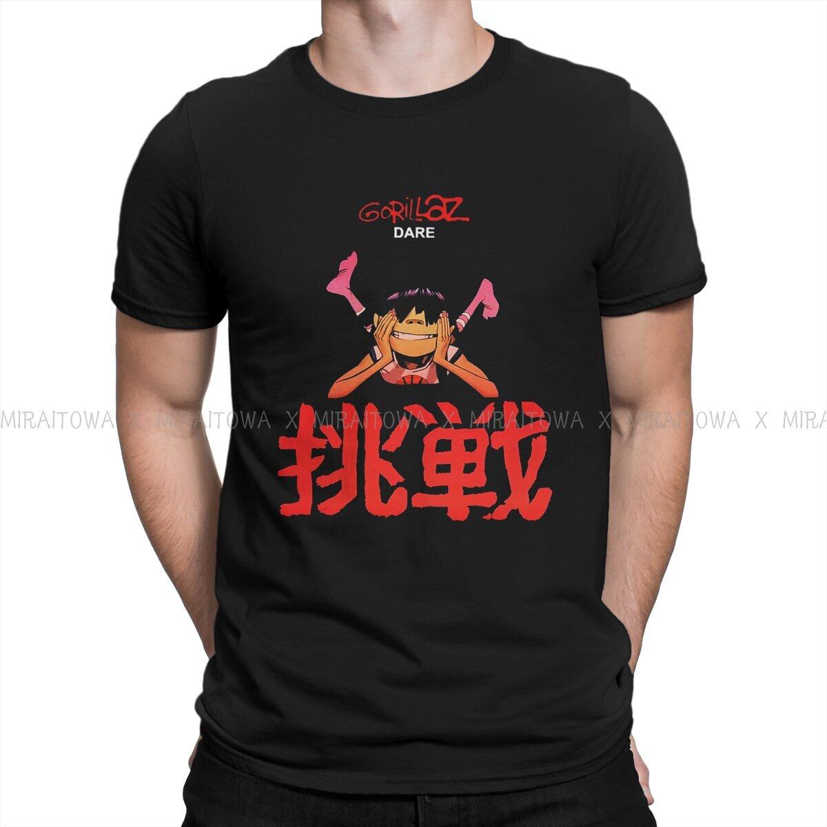 2026 New Fashion Dare TShirt for Male Gorillaz Virtual Band Tops Style Unisex T Shirt Comfortable Print Fluffy Creative Gift M