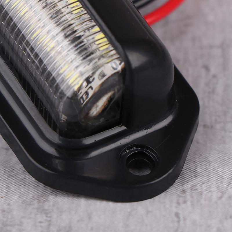 2Pcs 6Led Truck License Plate Light Car Truck Bus Trailer Tail Lamp Side Bulb 12-24V Motorcycle Signal Light Car Accessories
