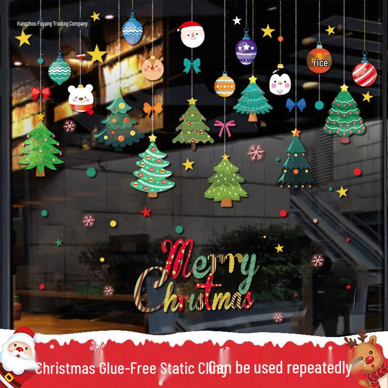 Santa Claus Window Cling Christmas Decoration Decal