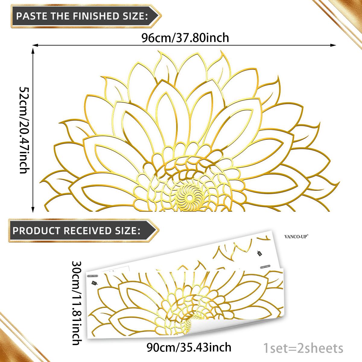 

Tj12011 Нарисованные вручную линии Силуэт цветка Бронзирующая наклейка на стену Декорация Детская комната Спальня Фон Самоклеящаяся наклейка на стену