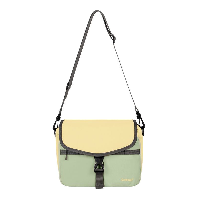 

Qminica Fashion Commuter Shoulder Bag 11-Inch Pad Storage Casual Multi-Compartment Messenger Bag Waterproof Messenger Bag Mango Matcha Roll