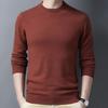 Spring and Autumn Men's Pure Wool Sweaters, Round Neck Bottoming Shirts, Business Casual Sweaters for Men