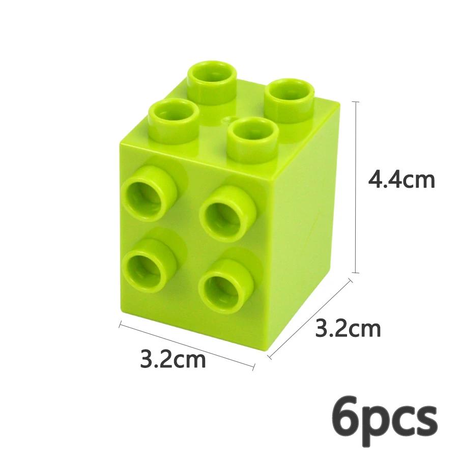 MOC Big Size Bulk Bricks Thick Building Blocks Educational Kid Creative Toys Slope Thin Large Particles Compatible With Duploes