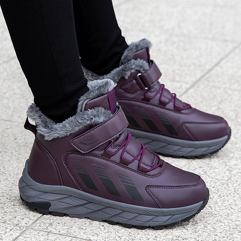 Brand genuine winter new velvet warm cotton shoes waterproof and non-slip mid-outdoor snow boots