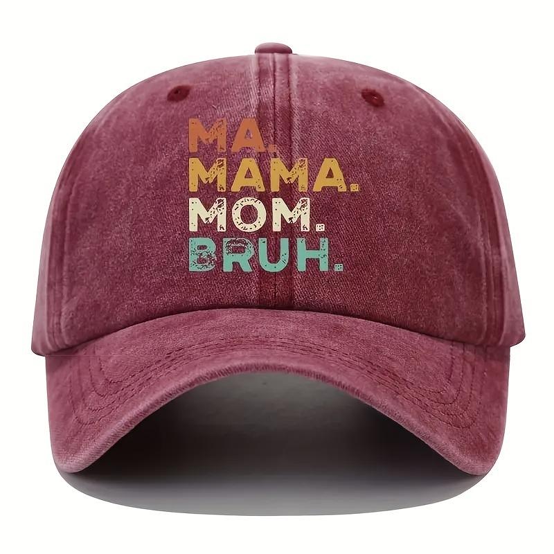 Unisex casual, simple, versatile, trendy printed letters BRUH baseball cap