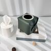 Roll Paper Box Multifunctional Square Large Diameter High Capacity Reusable Pen Holder Faux Leather Napkin Paper Case Desktop Sundries Organizer