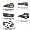Set of Leopard Pattern Hair Accessories, BB Hair Clips, Y2K Millennium Trendy Leopard Print Hair Clip Collection, Holiday Present