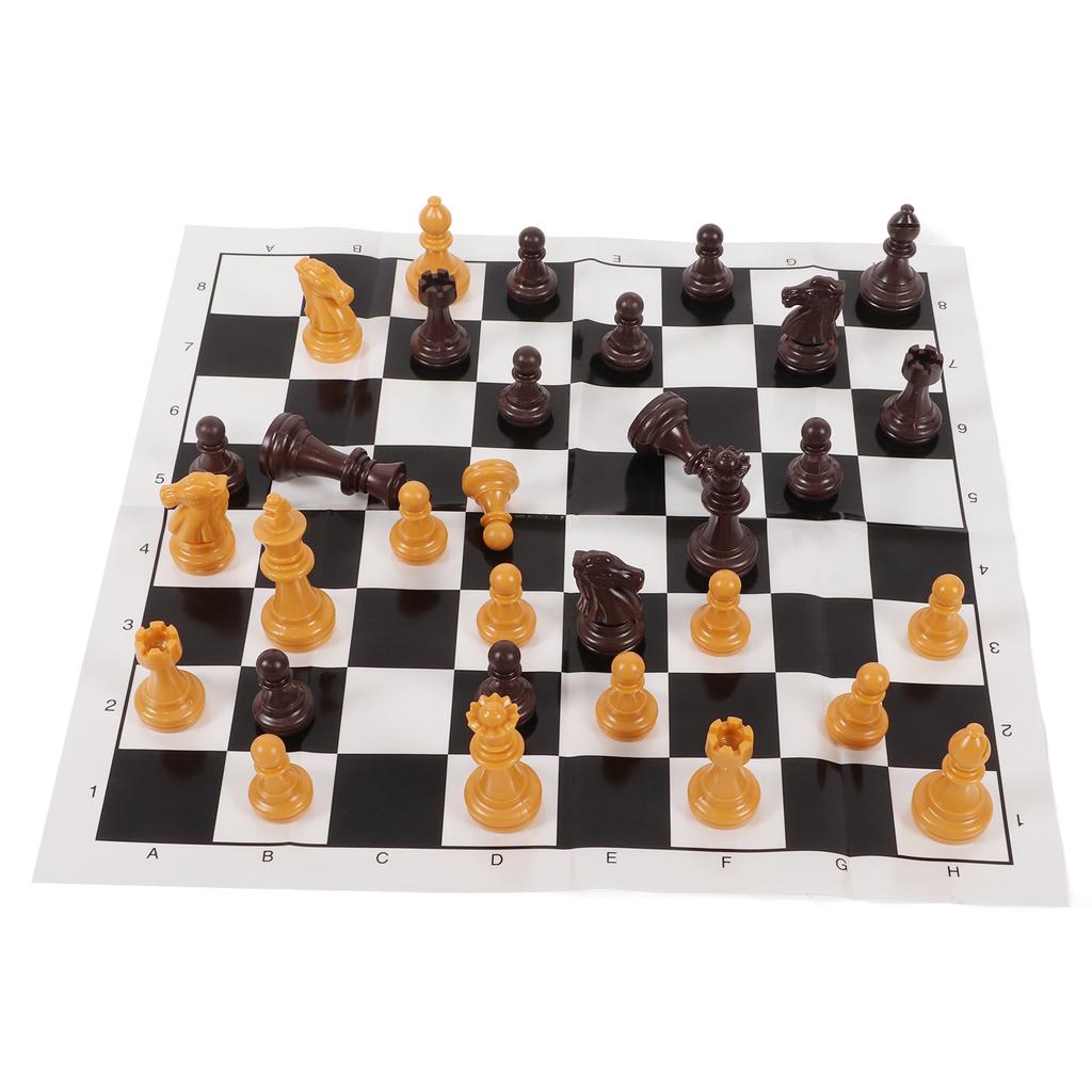 Chess Set International Standard Chess Game Set with Chessboard for Camping Outdoor TravelWood