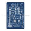 SPACEX Super Heavy Starship SpaceX Blueprint  Metal Club Customize Wall Decor Decoration Bar Cave Tin Sign Poster