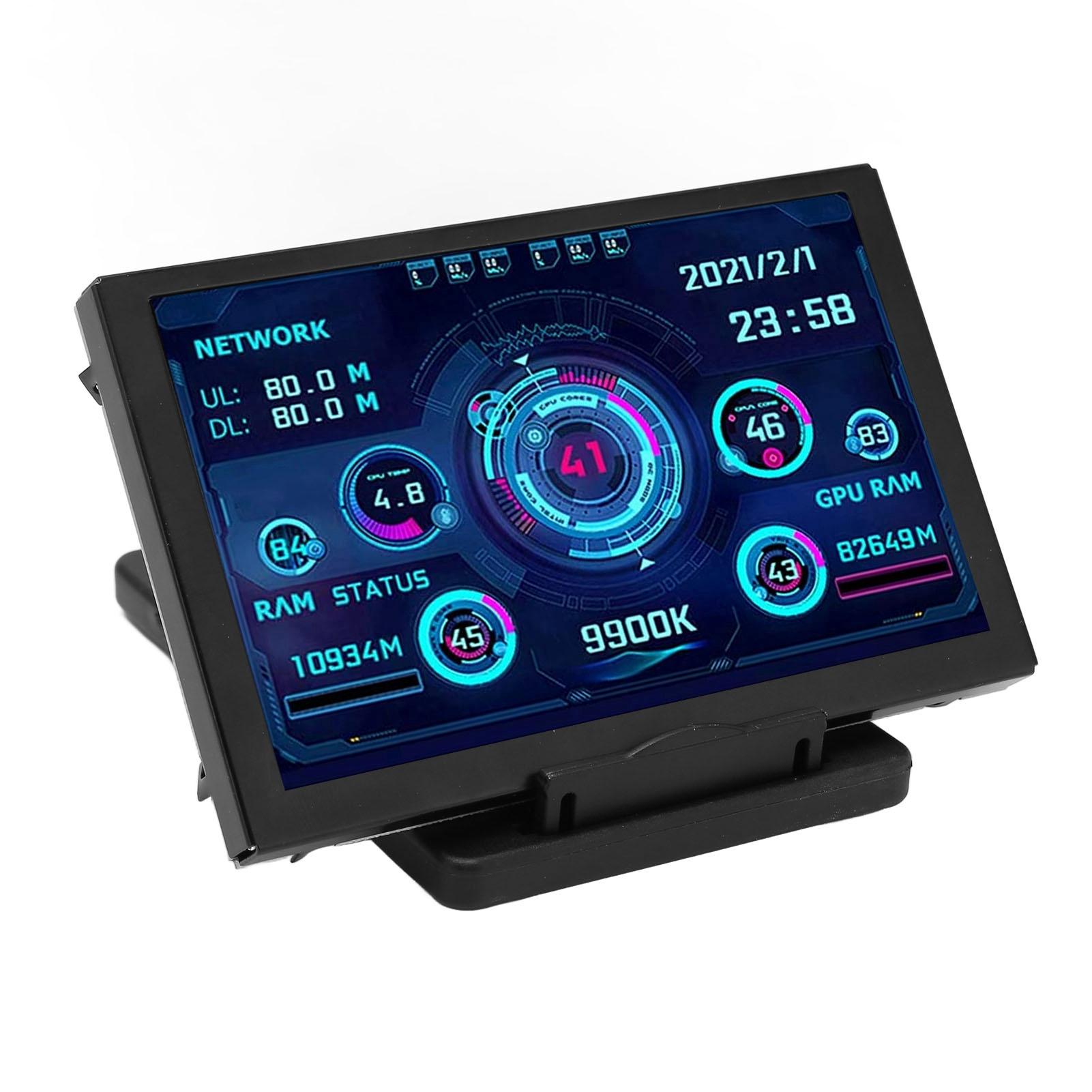 Moniteur de température d'ordinateur IPS 5 pouces Écran Mini USB pour Panneau d'affichage Capteur CPU RAM PC AIDA64 pour RPi