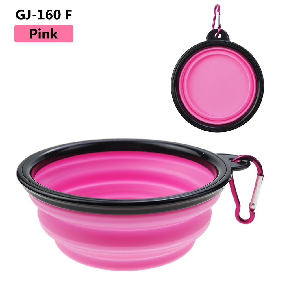 1 STuks 350ml Zachte Siliconen Hondenschaal Opvouwbaar Reizen Voor Draagbare Inklapbare Voedsel Water Voeding Ophangbare Opslag Geurloos