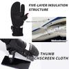 TaoTech Snowboard-Triggerhandschuhe mit Handgelenkschützern, Skihandschuhe für Damen und Herren mit Innenprotektoren, Dreifinger-Schutz (M, Schwarz)