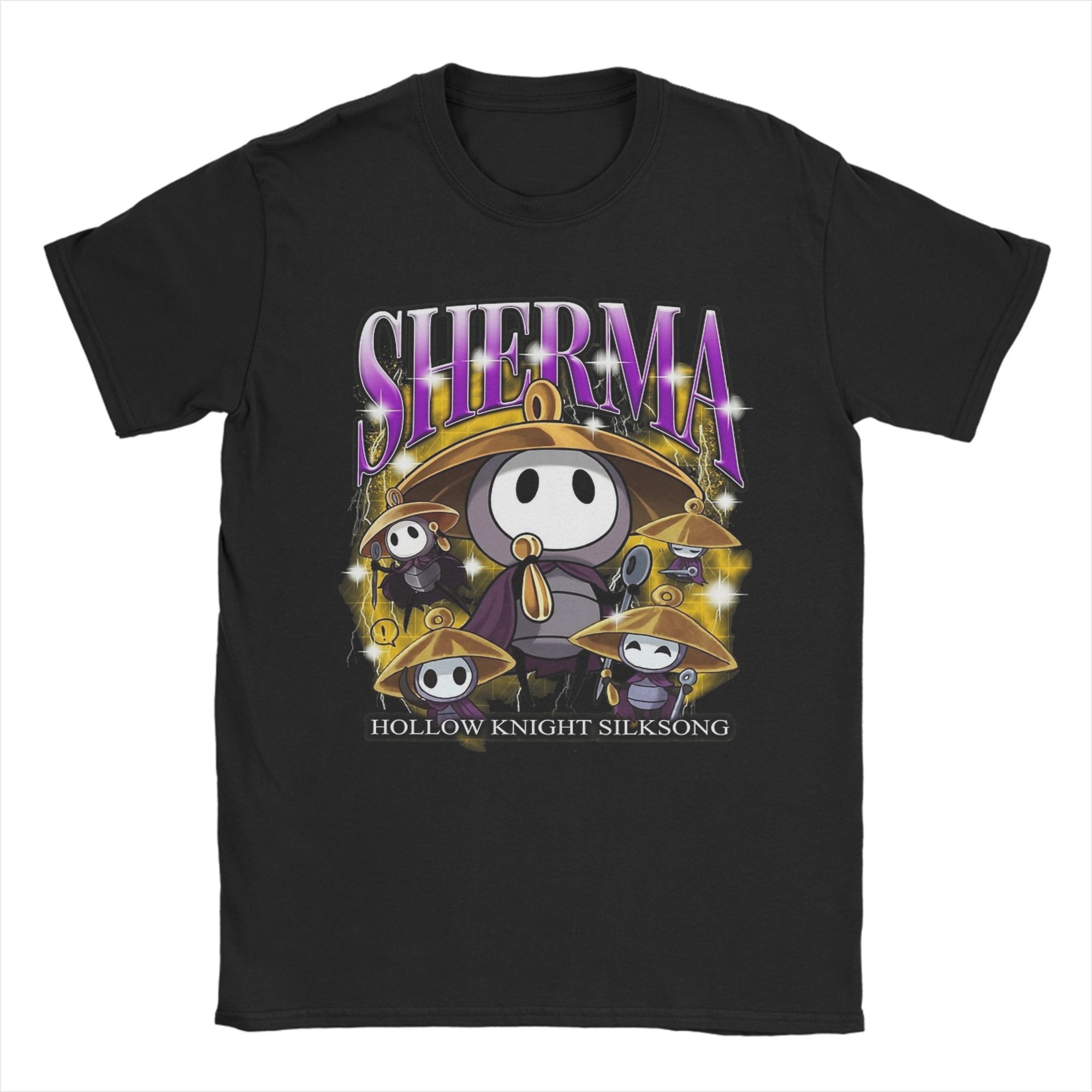 

Hollow Knights Silksongs TShirts Unisex Vintage Cotton Tee Shirt Round Neck Short Sleeve T Shirt Gift Tops M
