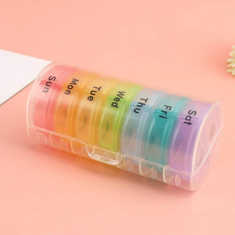 Weekly 7 Days Medicine Medical Pill Box 14 Slots Weekly Pill Case Storage Box Travel Medicine Box Holder Tablet Organizer